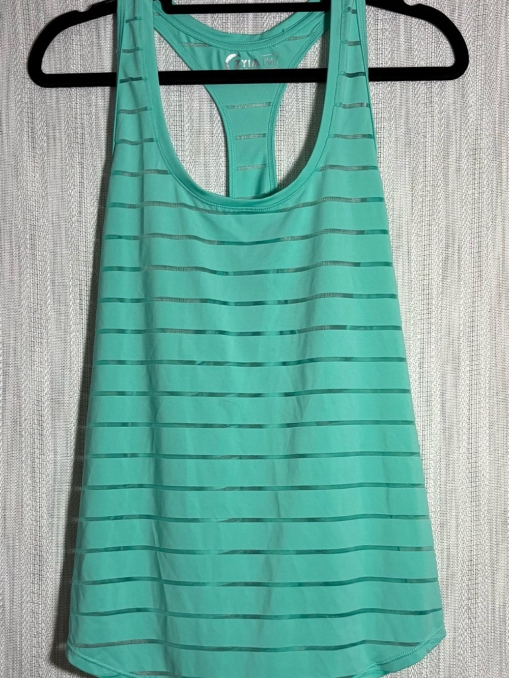 Active USA Teal Mesh-Detail Performance Tank